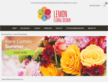Tablet Screenshot of lemonfloraldesign.com